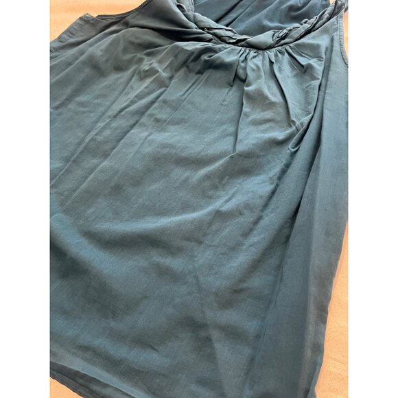 Loft Large Top 100% Cotton Lined Sleeveless Blue/Green Casual Beach - Picture 13 of 13